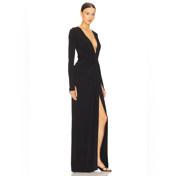 Katie May Black Jersey Cutout Maxi Dress NWT Size: L - Picture 3 of 9